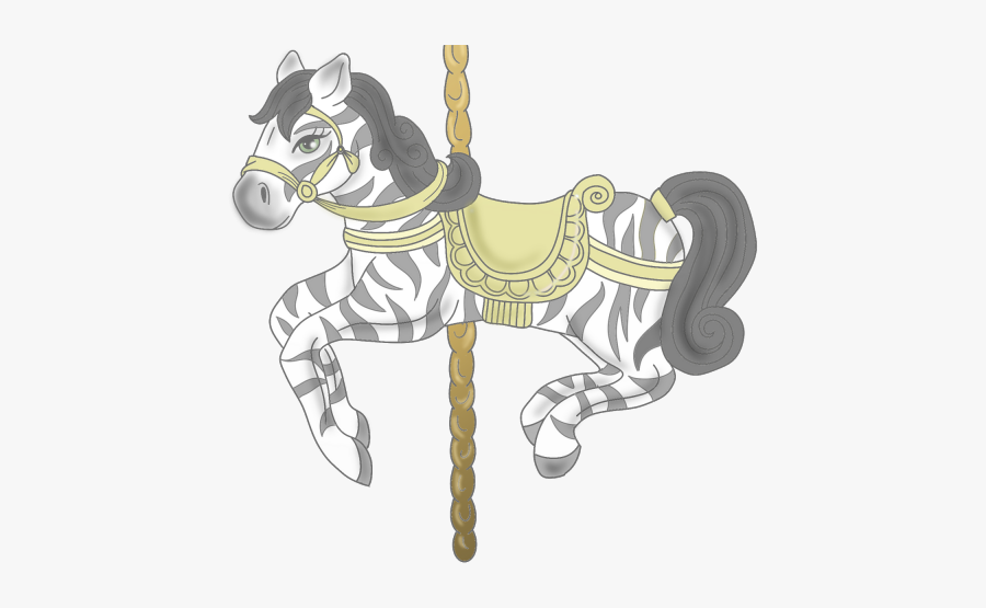 Zebra Clipart Carousel - Child Carousel, Transparent Clipart