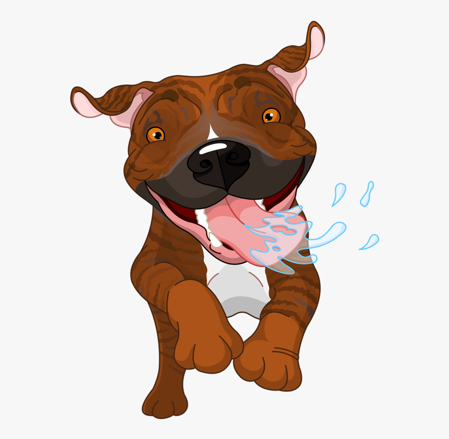 Pitbull Clipart Brindle Pitbull - Dog Drool Clipart, Transparent Clipart