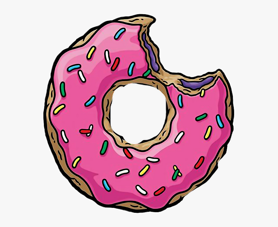 #donut #sprinkles #yummy Enjoy Every Bite Everyone - Transparent Simpsons Donut, Transparent Clipart