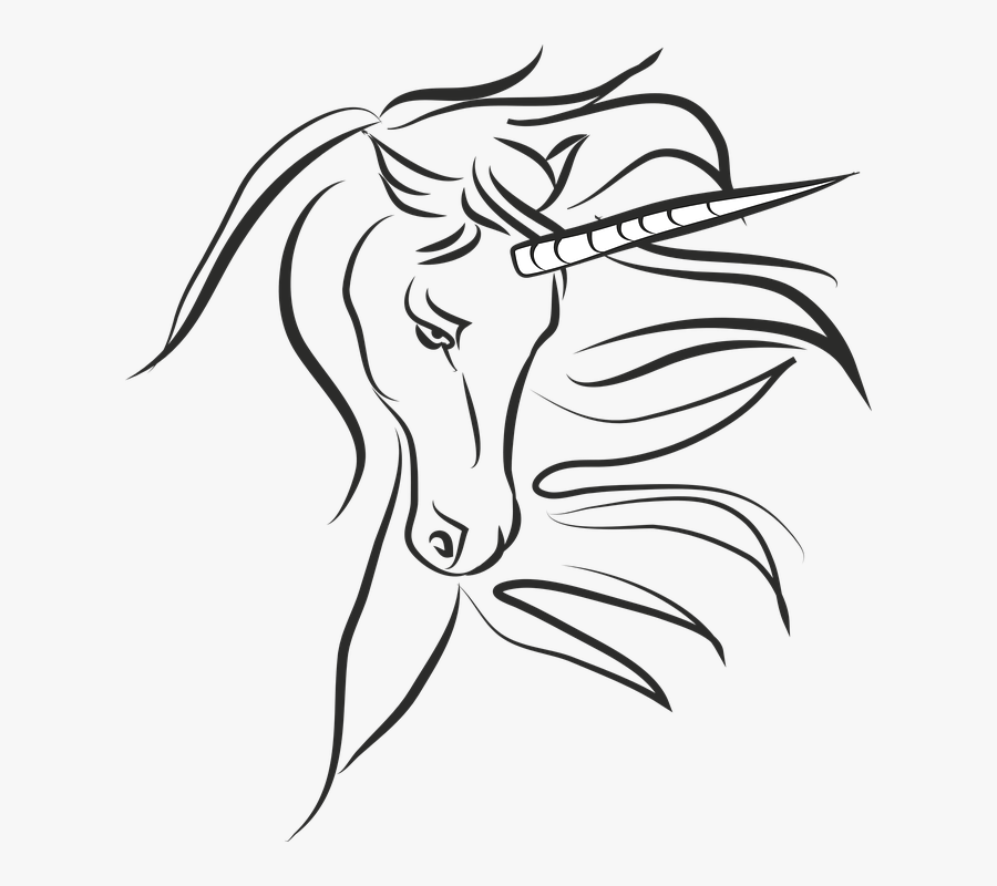 Unicorn Horse Mythical Creatures Mystical - Unicorn Outline, Transparent Clipart
