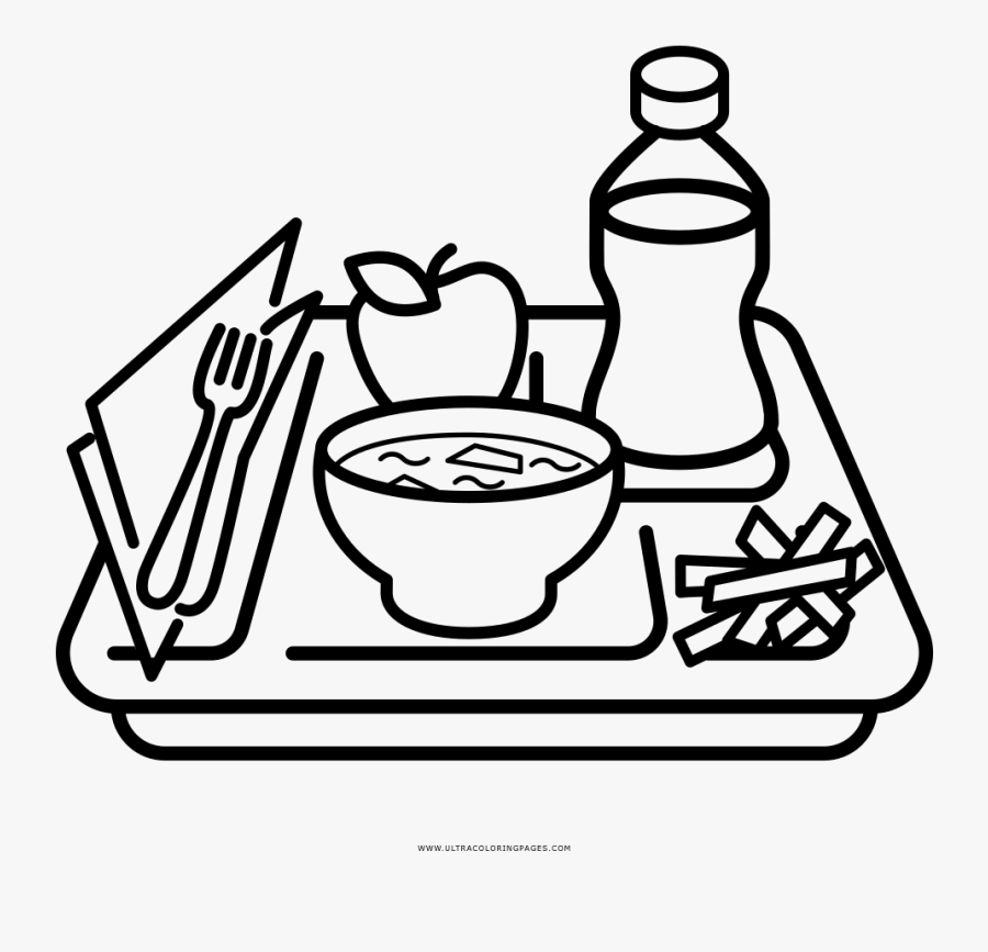 school cafeteria clipart black and white