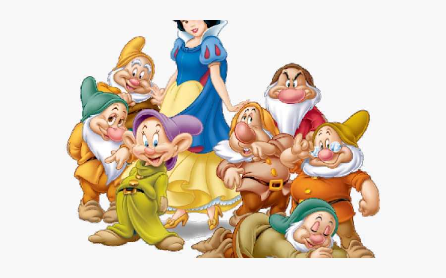 Snow White Seven Dwarfs Cartoon, Transparent Clipart
