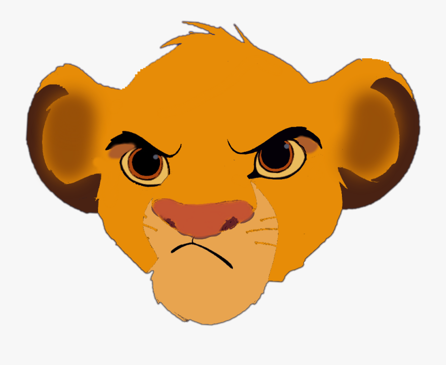Lion King Simba Face, Transparent Clipart