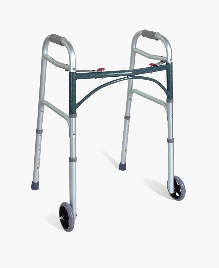 Medical Supplies & Equipment - Foldable Walker With Wheels, Transparent Clipart