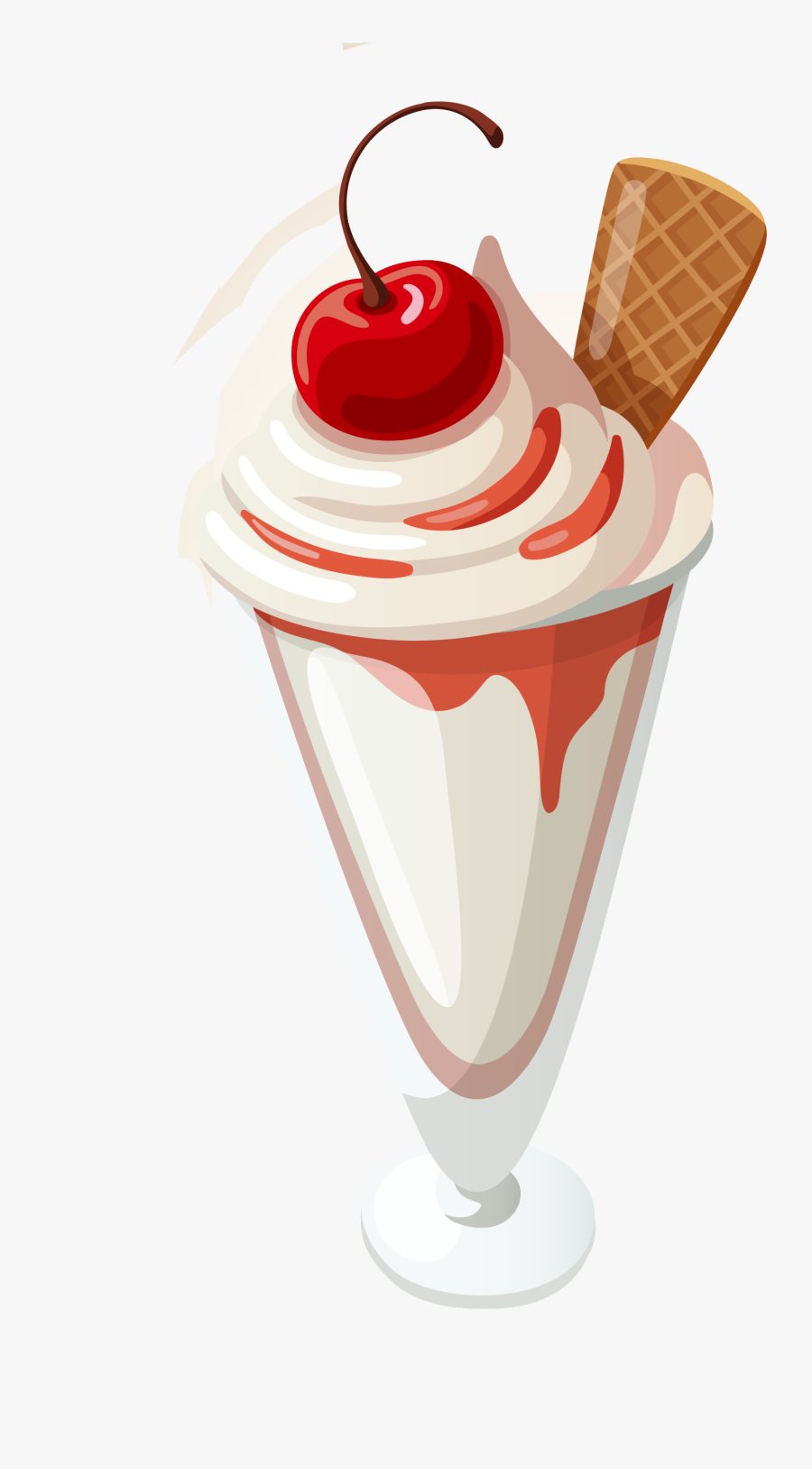 Ice Cream Cone Sundae Snow Cone - Clipart Ice Cream Sundae Png, Transparent Clipart