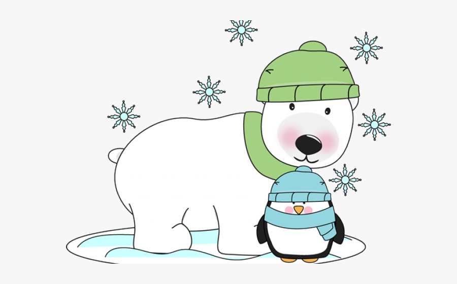 Winter Polar Bear Clipart, Transparent Clipart