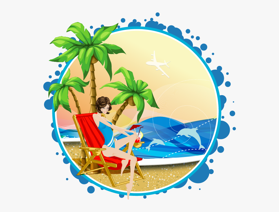 Euclidean Vector Arecaceae Beach Illustration - Palm Tree Vector, Transparent Clipart