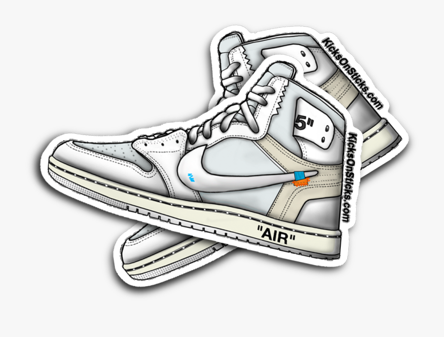 Off White Sneaker Stickers, Transparent Clipart