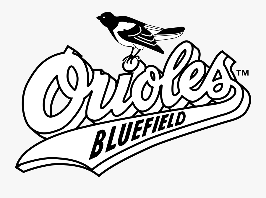 Font,line And White,graphic Design,perching Bird,shoe - Bluefield Orioles Logo, Transparent Clipart