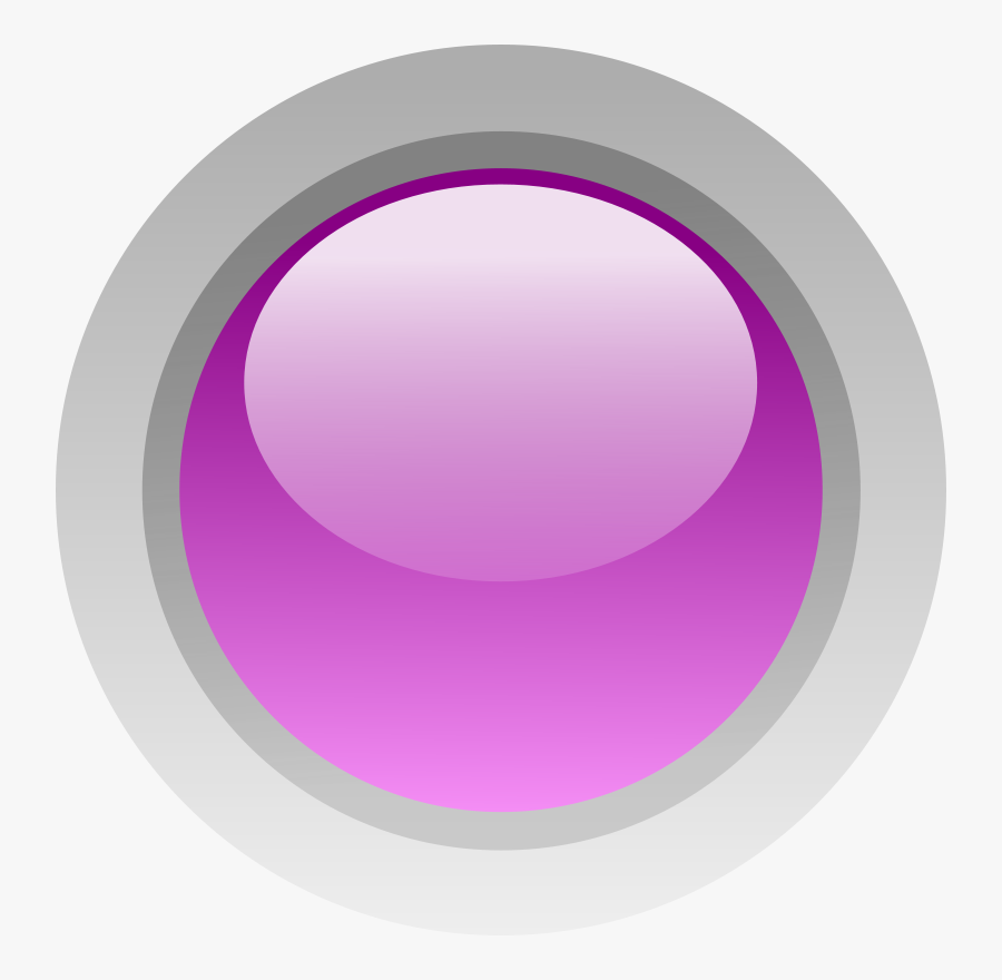 Led Circle Purple - Purple Button, Transparent Clipart