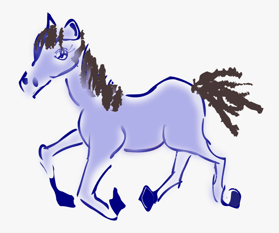 Image Of Running Horse Clipart Running Horse Clip Art - Purple Horse Cartoon, Transparent Clipart