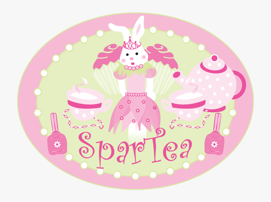 Spartea The Pink Door Day Spa For Girls - Kids Spa Tea Party, Transparent Clipart