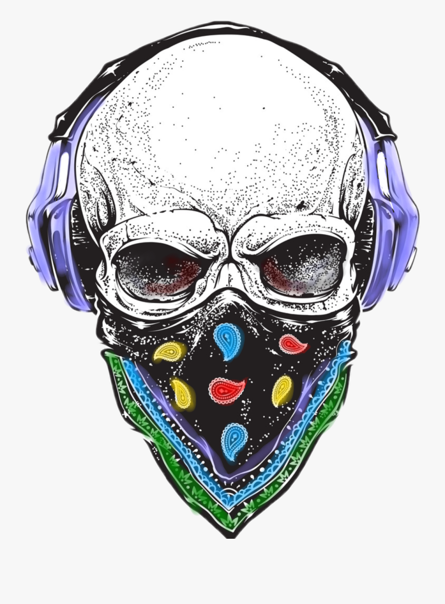 #headphones #skull - Scary Easy Skull Drawings, Transparent Clipart