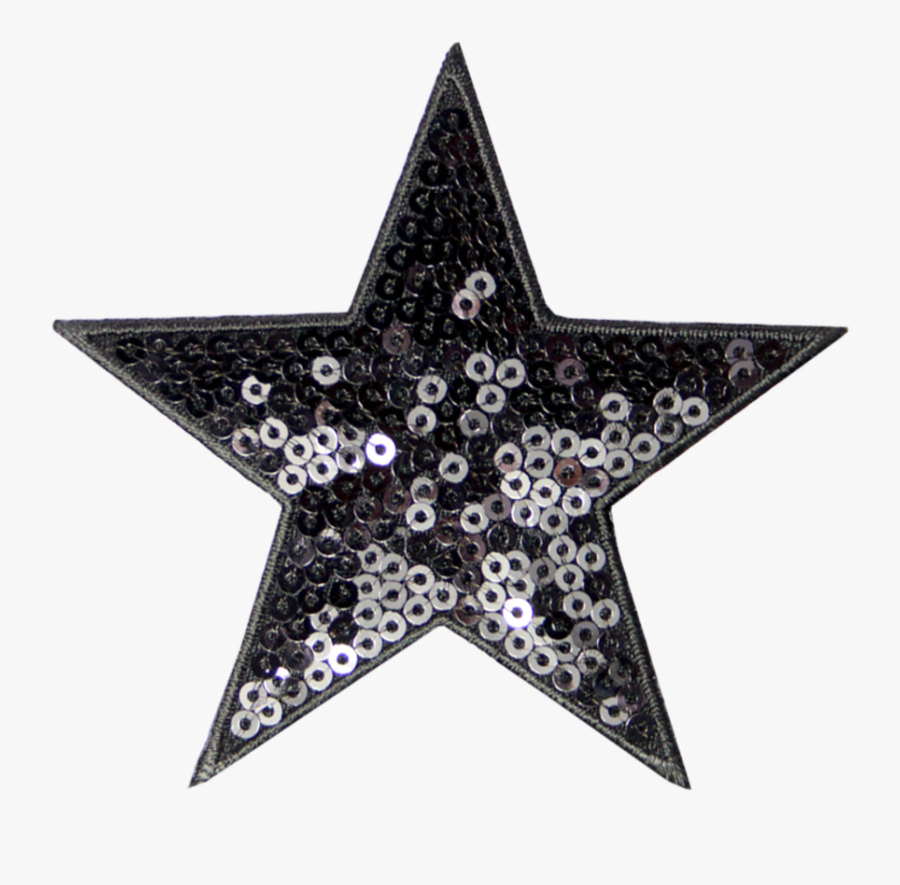 8b - A4 - 75 - 000786500806511 - Black Glitter Star - Star Symbols, Transparent Clipart