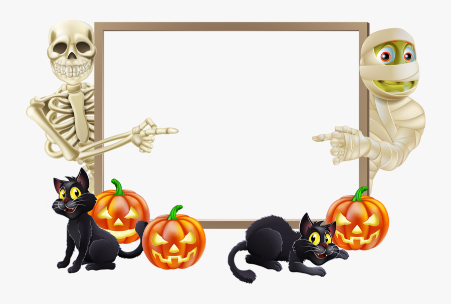Halloween Landscape Trick Or Treating Clip Art - Landscape Halloween Border Clipart, Transparent Clipart