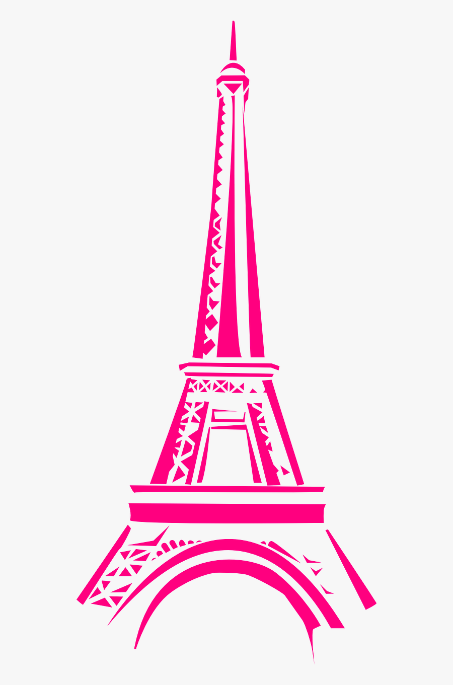 Pink Eiffel Tower Png, Transparent Clipart