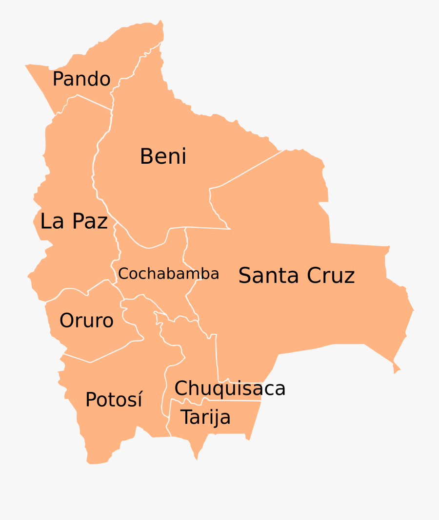 Bolivia Map, Transparent Clipart