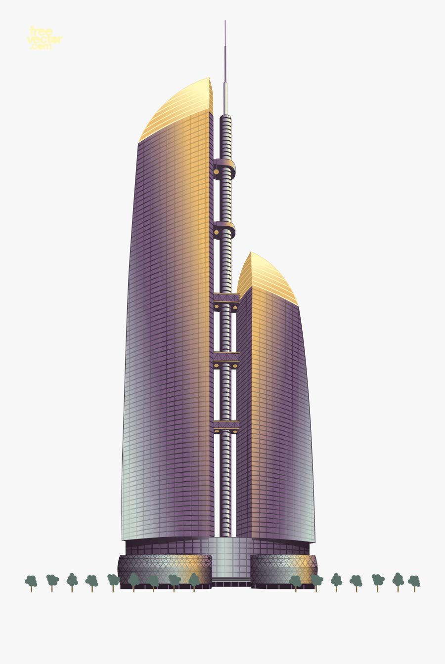 Building Landmark Landmarks Vector Euclidean Free Transparent - Skyscraper, Transparent Clipart