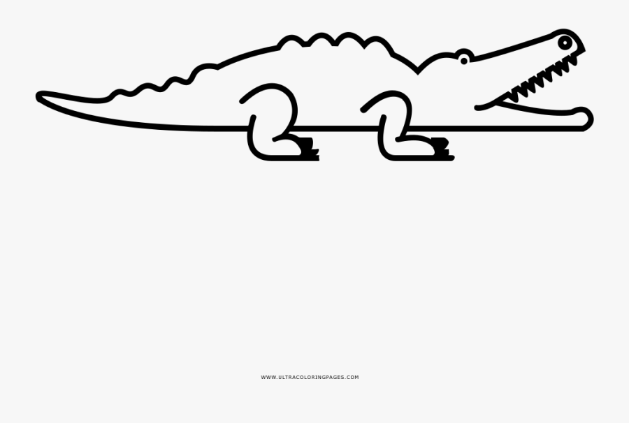 Crocodile Coloring Pages Photo Ideas Free For Kids - Draw Easy Crocodile, Transparent Clipart