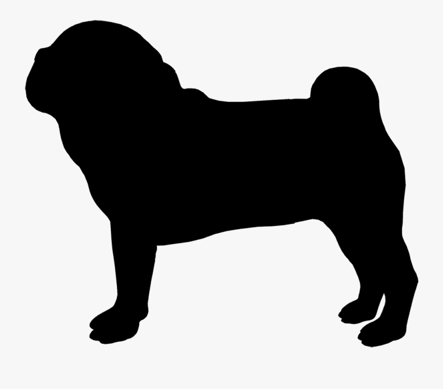 Dog Drawing At Getdrawings - Silhouette Pug Clipart, Transparent Clipart