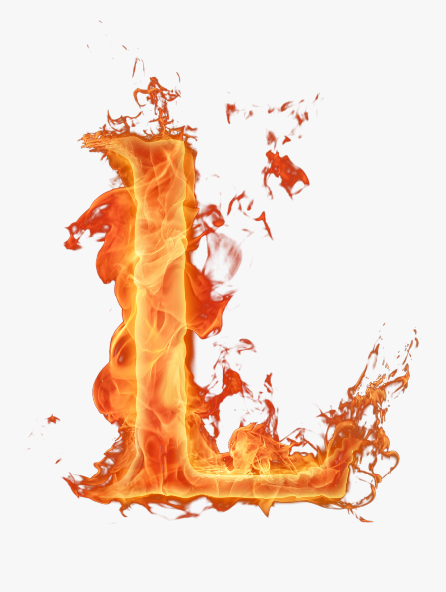 Clip Art Flaming Alphabets - Fire Letter L Png, Transparent Clipart