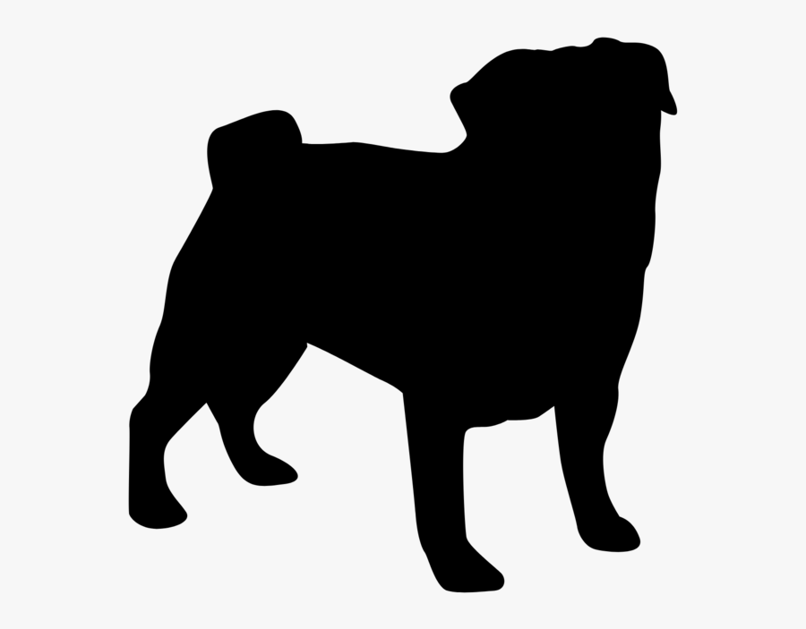 Pug Silhouette Png - Transparent Pug Puppy Silhouette , Free ...