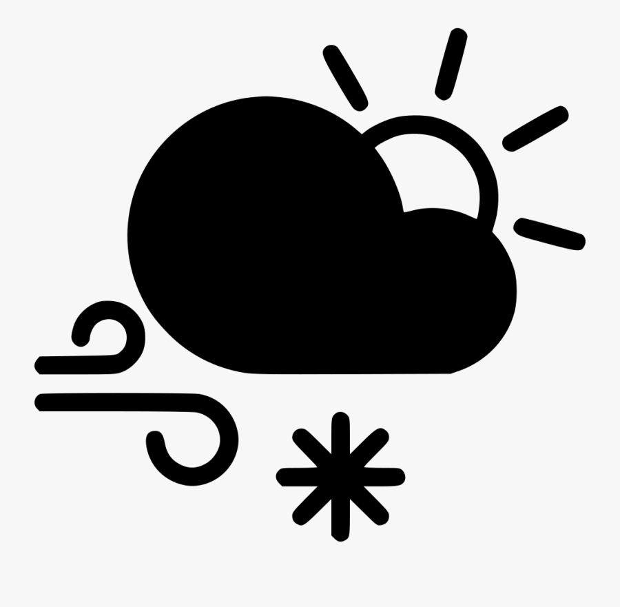 Wind Png Snow - Clouds & Rain Clipart Black And White, Transparent Clipart