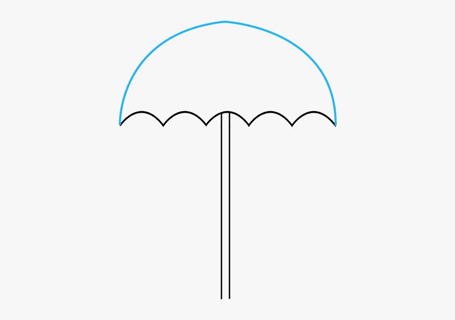 How To Draw Umbrella - Umbrella How To Draw, Transparent Clipart