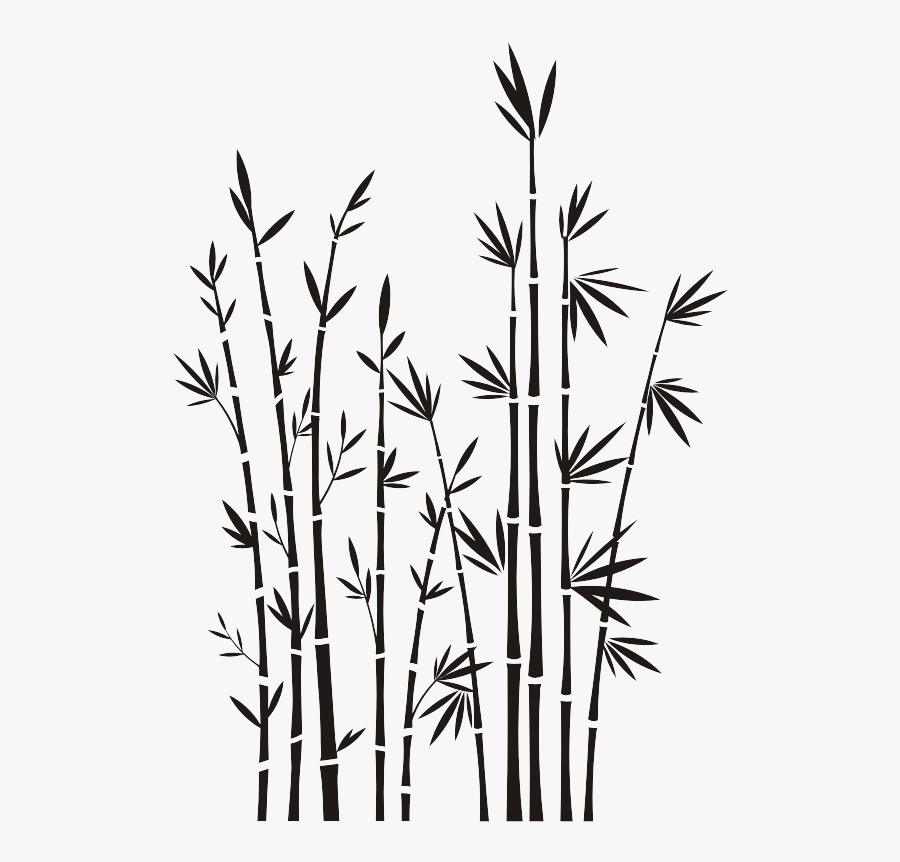 Bamboo Silhouette Png - Bamboo Clipart Free Black And White, Transparent Clipart