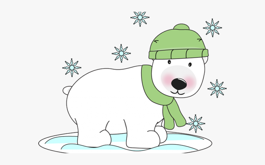 Winter Polar Bear Clipart, Transparent Clipart