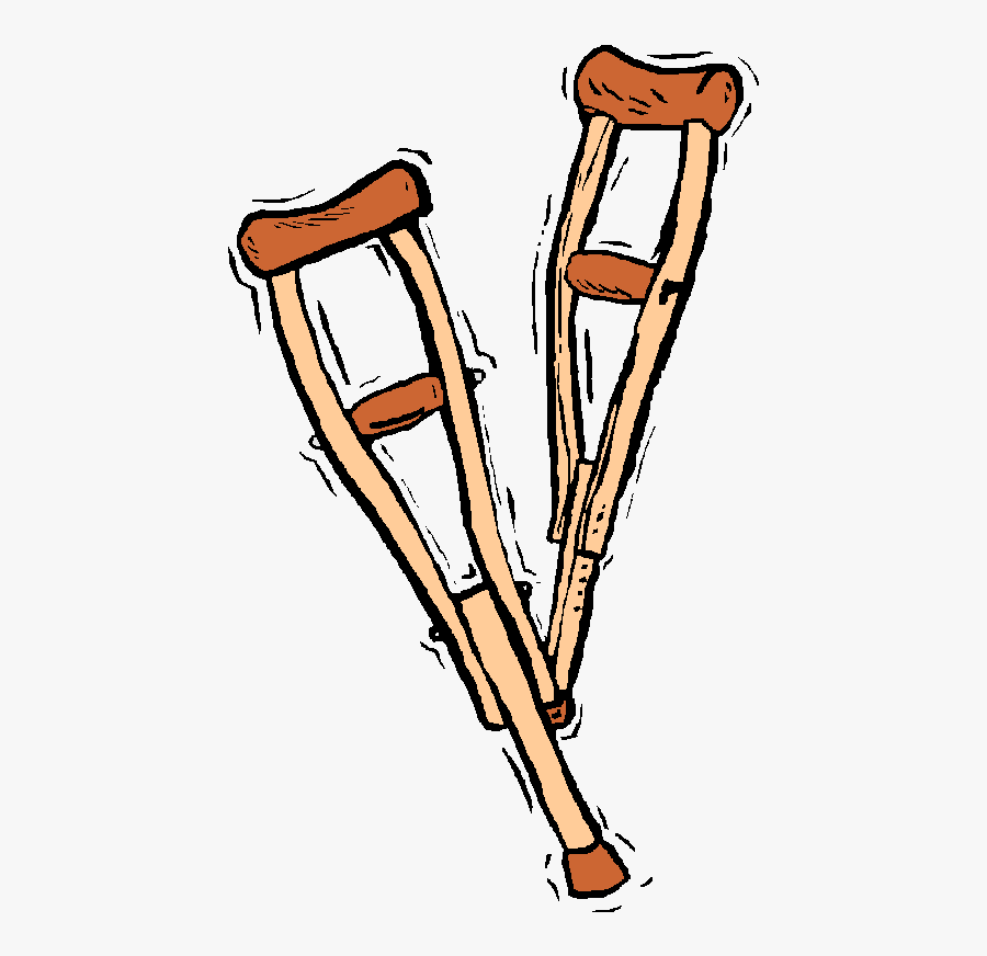 Cartoon Crutches Transparent Clipart Crutch Clip Art - Crutches Clipart Transparent, Transparent Clipart