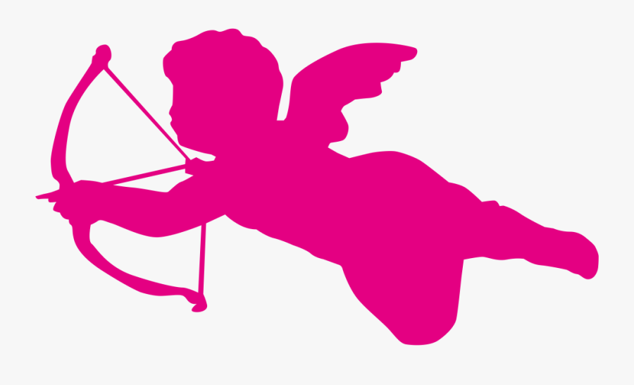 Cupid Silhouette Illustration - Silhouette Angel Vector Png, Transparent Clipart