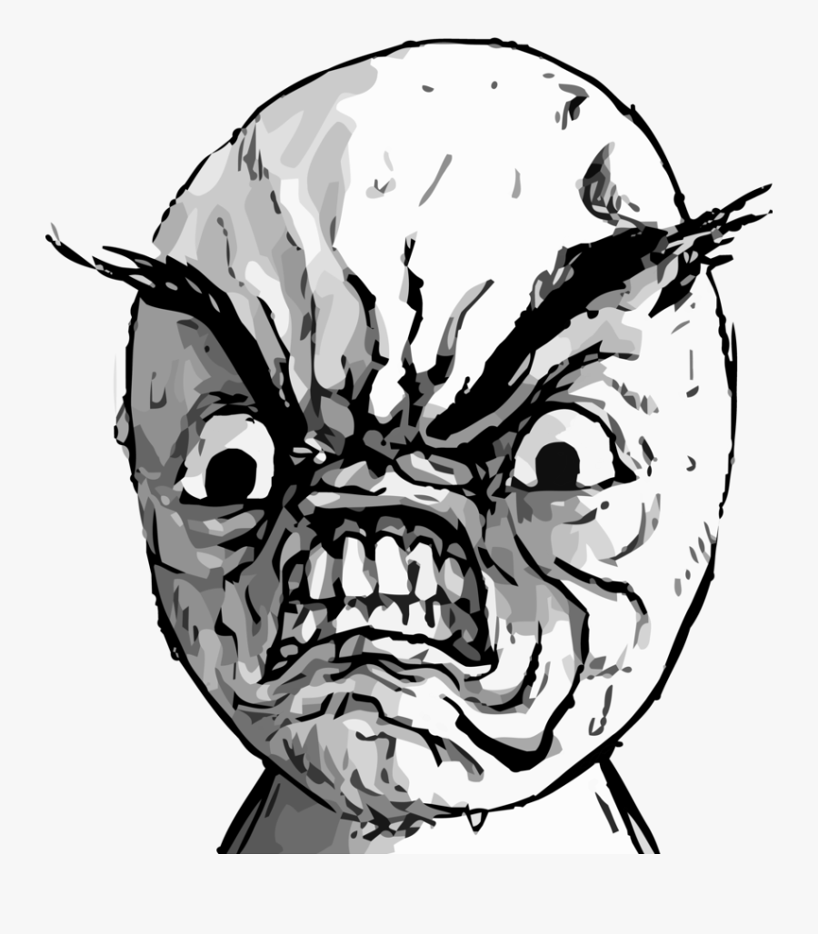 Rage Face Crazy Rage, Transparent Clipart