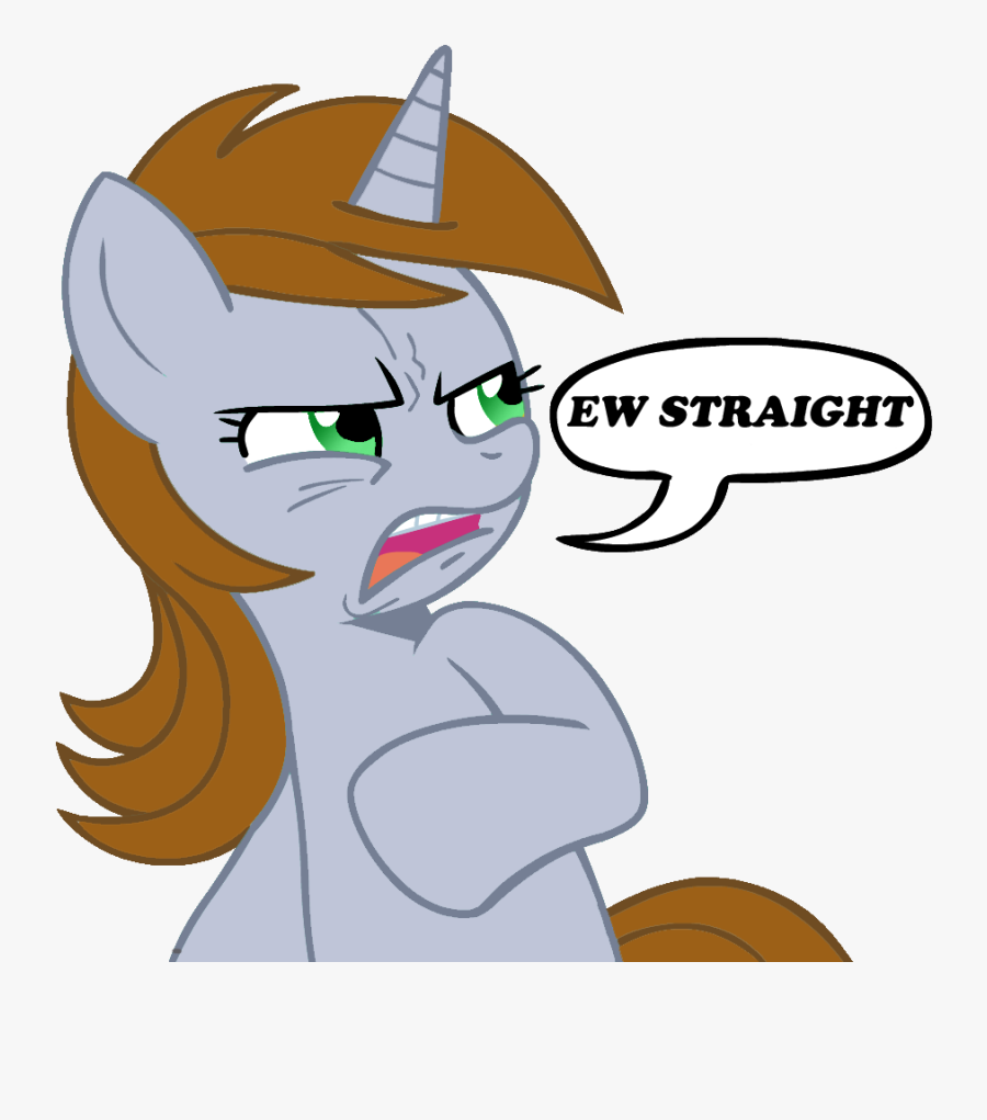 Ew Straight Fluttershy Pony Face Nose Mammal Cartoon - My Little Pony Ew Gay, Transparent Clipart