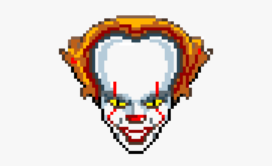 Pixel Art For Pennywise Free Transparent Clipart Clipartkey - easy pixel art roblox