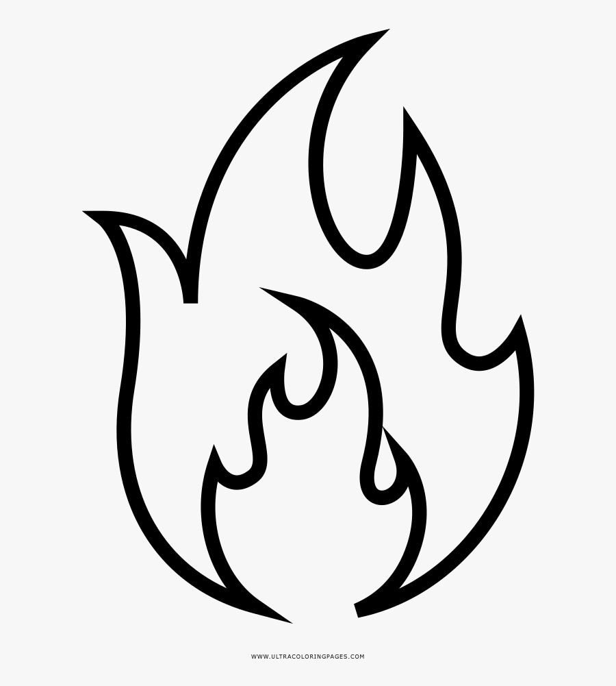 Blaze Coloring Page - Flame Drawing Black And White, Transparent Clipart