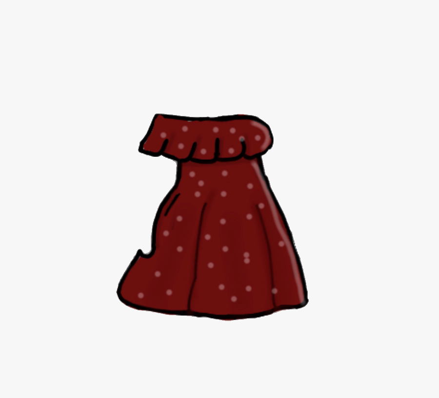 #red #dress #pokey #dot #fancy #gacha #dress #clothes - Polka Dot, Transparent Clipart