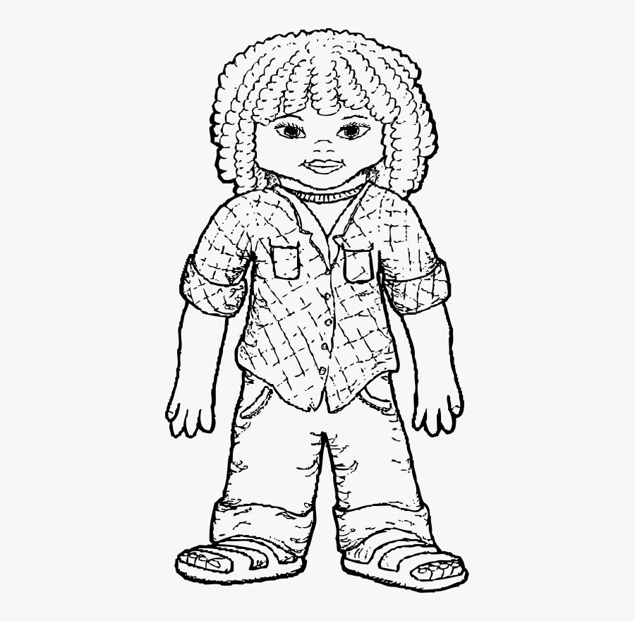 Young Lady - African Child Drawing, Transparent Clipart