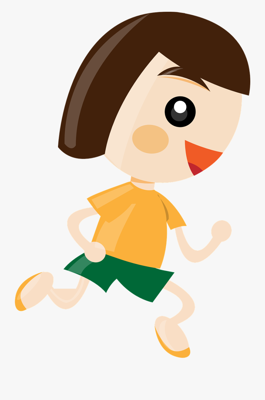 Girl Running Cartoon Free Picture - Girl Running Clip Art, Transparent Clipart