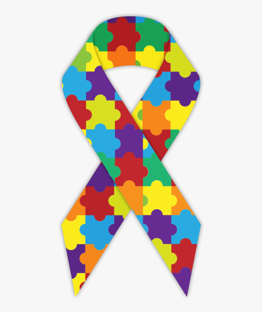 Clip Art Collection Of Free Ribbon - Autism Awareness Icon Pdf, Transparent Clipart