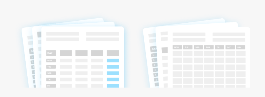 Timesheet Templates - Clockify Print Timesheet, Transparent Clipart