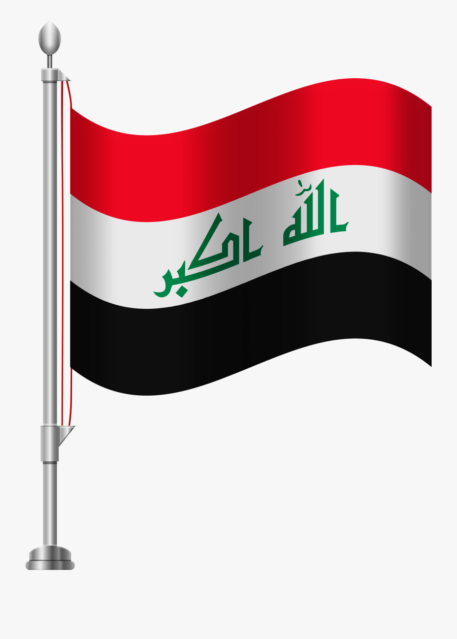 Black And White Flag Iraq, Transparent Clipart