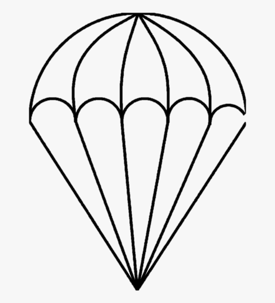 Parachute Color Page, Transparent Clipart