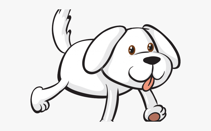 Brown And White Dog Cartoon, Transparent Clipart