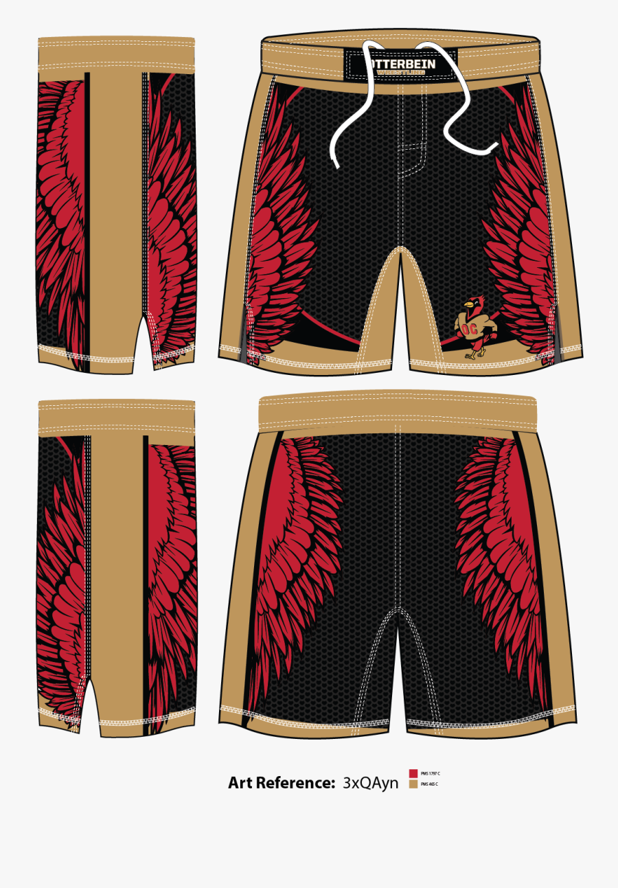 Otterbein Wrestling Heavy Fight Shorts - Board Short, Transparent Clipart