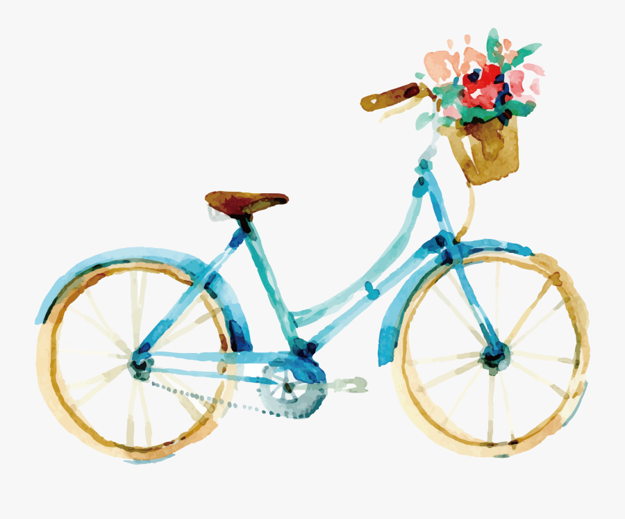 Vector Royalty Free Stock Biking Clipart Watercolor - Watercolor ...