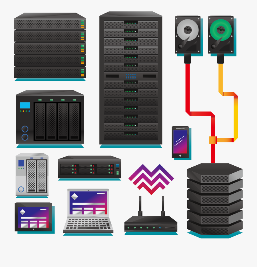 Computer Network Server Sequence Container Download - Server, Transparent Clipart