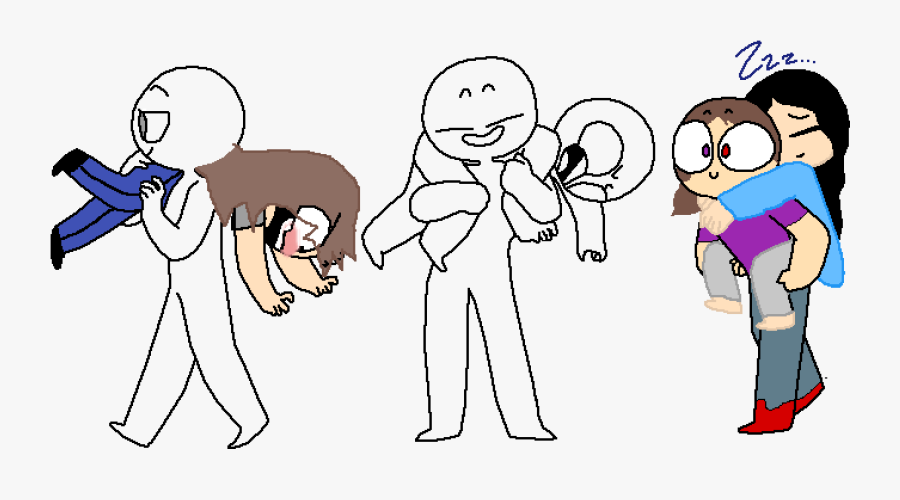 Chibi Base Carrying Someone, Transparent Clipart