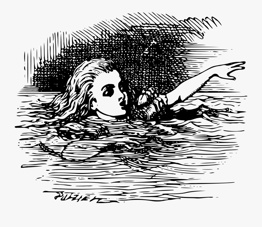 Alice In Wonderland - Alice In The Pool Of Tears, Transparent Clipart