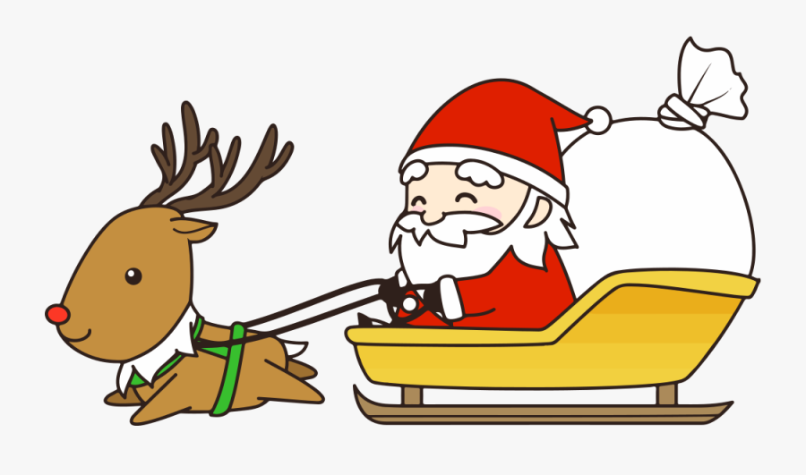 Santa In Sleigh サンタ クリスマス イラスト ソリ Free Transparent Clipart Clipartkey